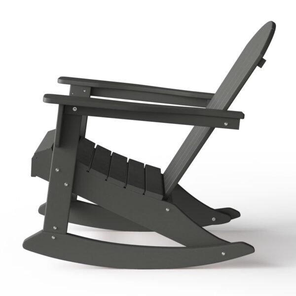 Outdoor Patio Rocking Adirondack Chair – Gray