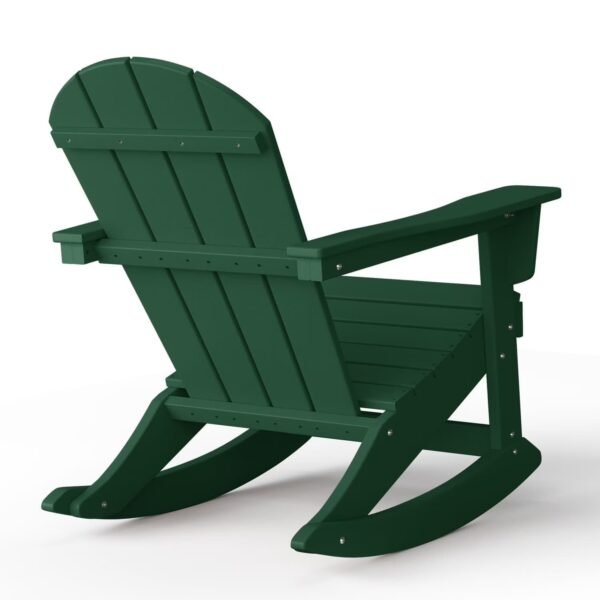 Outdoor Patio Rocking Adirondack Chair – Dark Green