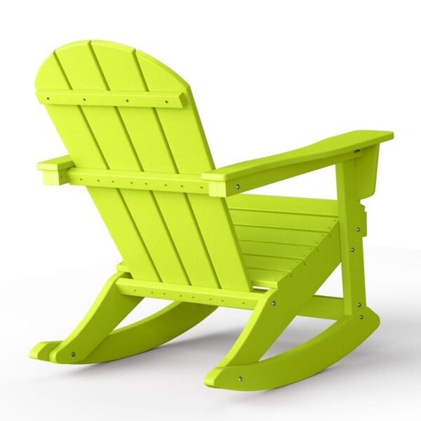 Outdoor Patio Rocking Adirondack Chair – Lime