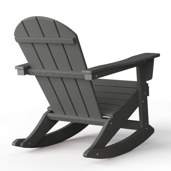 Outdoor Patio Rocking Adirondack Chair – Gray