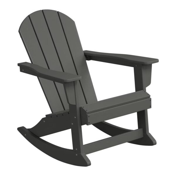 Outdoor Patio Rocking Adirondack Chair – Gray