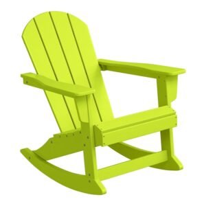 Outdoor Patio Rocking Adirondack Chair – Lime
