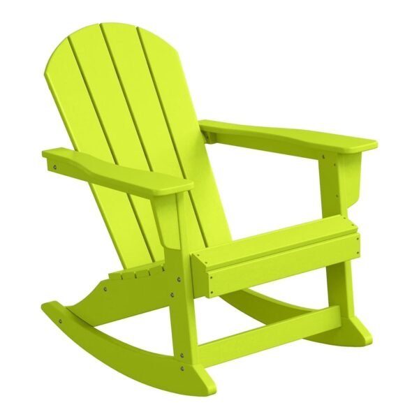 Outdoor Patio Rocking Adirondack Chair – Lime