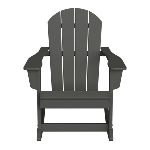 Outdoor Patio Rocking Adirondack Chair – Gray